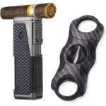 4 in 1 Cigar Lighter Quad Jet Torch with V Cutter and Punch UAE