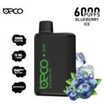 BECO Soft 6000 Puffs Disposable Vape Blueberry Ice 20MG Mesh Coil Vape Dubai UAE