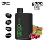 BECO Soft 6000 Puffs Disposable Vape Cherry Candy 20MG Mesh Coil Vape Dubai UAE