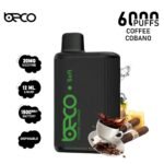 BECO Soft 6000 Puffs Disposable Vape coffee Cubano 20MG Mesh Coil Vape Dubai UAE