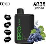 BECO Soft 6000 Puffs Disposable Vape Grape Ice 20MG Mesh Coil Vape Dubai UAE