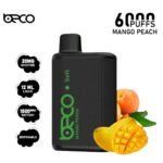 BECO Soft 6000 Puffs Disposable Vape Mango Peach 20MG Mesh Coil Vape Dubai UAE