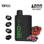 BECO Soft 6000 Puffs Disposable Vape Mixed Berry 20MG Mesh Coil Vape Dubai UAE