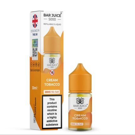 Bar Juice 5000 Cream Tobacco Saltnic E Liquid 25mg 50mg Vape Lox Dubai UAE