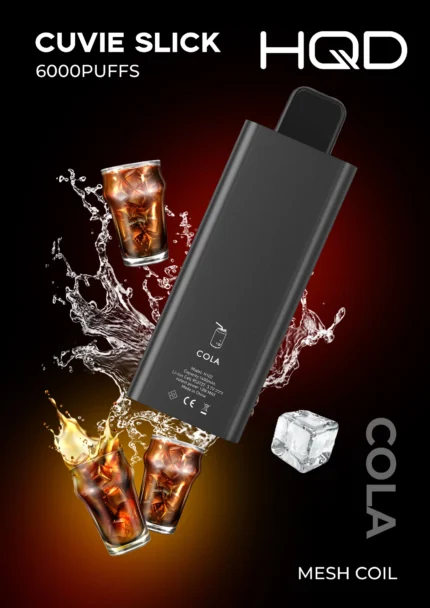 HQD Cuvie Slick 6000 Puffs Cola Disposable Vape 2 Percent Nicotine Dubai UAE