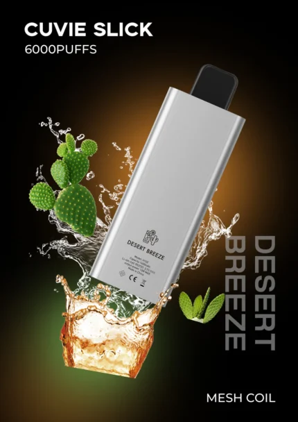HQD Cuvie Slick 6000 Puffs Desert Breeze Disposable Vape 2 Percent Nicotine Dubai UAE