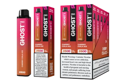 Ghost Pro Cherry Cola Ice 3500 Puffs Disposable Vape 2 Percent Nicotine Dubai UAE
