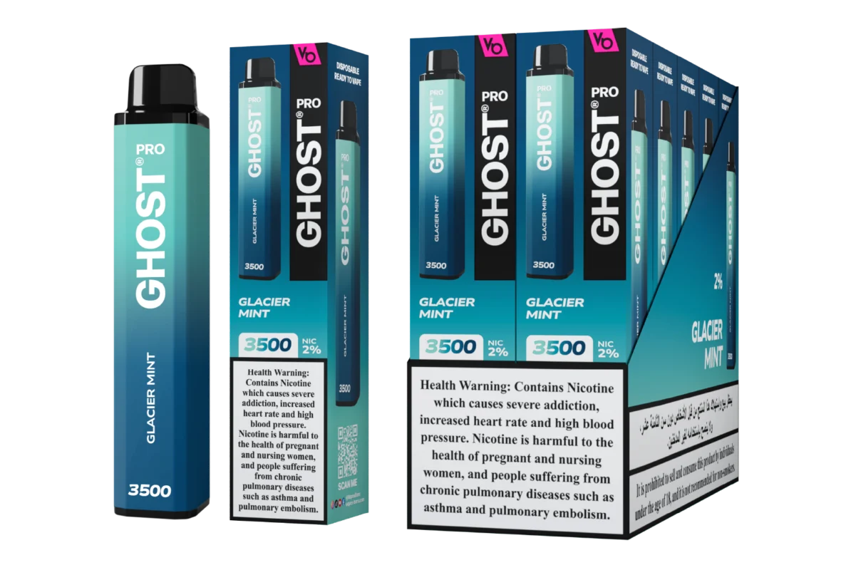Ghost Pro Glacier Mint 3500 Puffs Disposable Vape 2 Percent Nicotine Dubai UAE