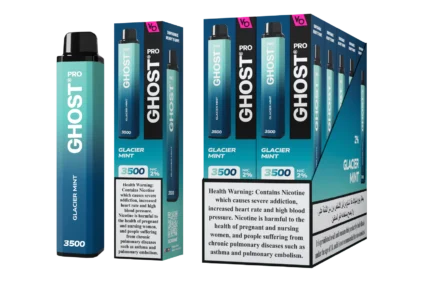 Ghost Pro Glacier Mint 3500 Puffs Disposable Vape 2 Percent Nicotine Dubai UAE