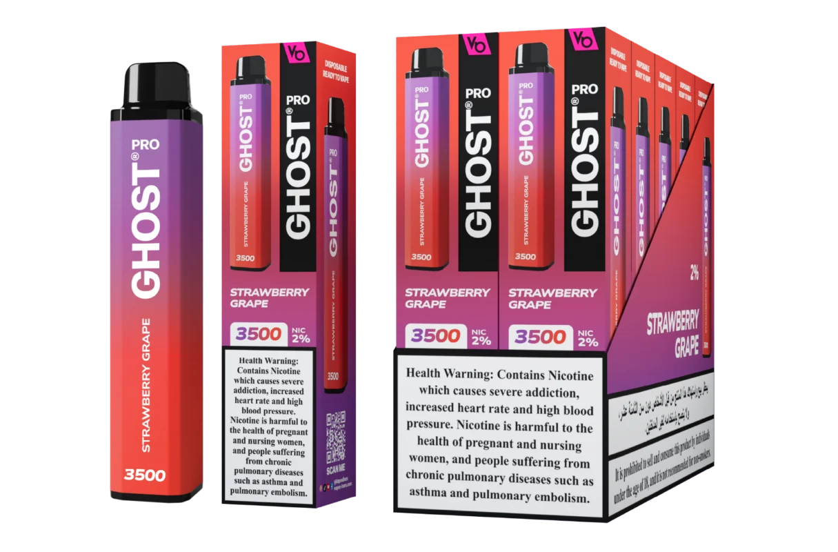 Ghost Pro Strawberry Grape 3500 Puffs Disposable Vape 2 Percent Nicotine Dubai UAE