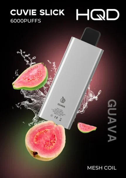 HQD Cuvie Slick 6000 Puffs Guava Disposable Vape 2 Percent Nicotine Dubai UAE