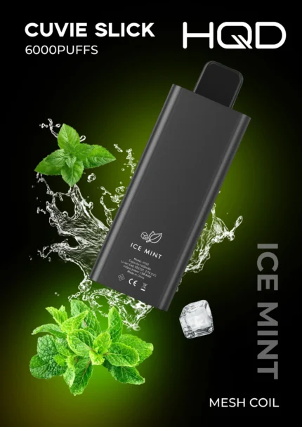 HQD Cuvie Slick 6000 Puffs Ice Mint Disposable Vape 2 Percent Nicotine Dubai UAE