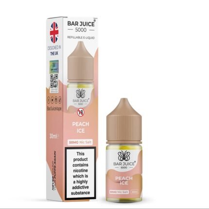 Bar Juice 5000 Peach Ice Nic Salt E Liquid 25mg 50mg Vape Lox Dubai UAE