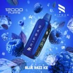 Rif Bar Turbo X Slim 12000 Puffs Blue Razz Ice Disposable Vape 5% Nicotine Vape Lox Dubai UAE