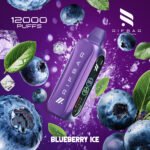 Rif Bar Turbo X Slim 12000 Puffs Blueberry Ice Disposable Vape 5% Nicotine Vape Lox Dubai UAE