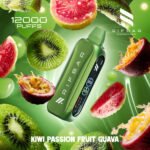 Rif Bar Turbo X Slim 12000 Puffs Kiwi Passion Fruit Guava Disposable Vape 5% Nicotine Vape Lox Dubai UAE