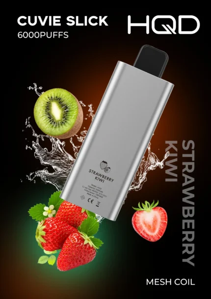HQD Cuvie Slick 6000 Puffs Strawberry Kiwi Disposable Vape 2 Percent Nicotine Dubai UAE