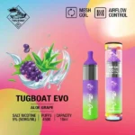 Tugboat EVO 4500 Puffs Disposable Vape Aloe Grape 5 Percent Nicotine Dubai UAE
