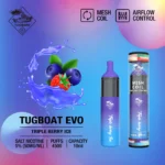 Tugboat EVO 4500 Puffs Disposable Vape Triple Berry 5 Percent Nicotine Dubai UAE
