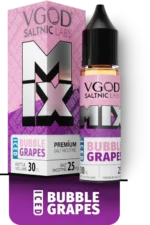 Vgod Mix Iced Bubble Grape 30ml 25mg / 50mg saltnic Vapelox Dubai UAE