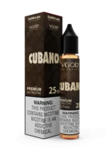 Vgod Cubano premium 30ml 25mg / 50mg saltnic liquid Vapelox Dubai UAE - Image 2
