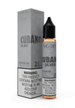 Vgod Cubano Silver 30ml 25mg / 50mg saltnic liquid Vapelox Dubai UAE - Image 2