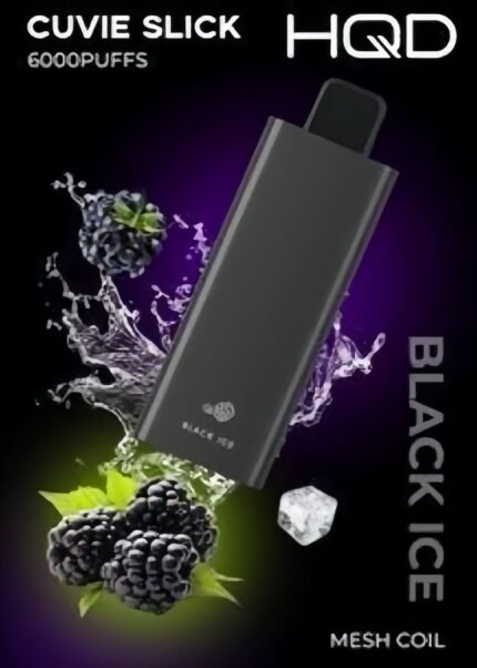 HQD Cuvie Slick 6000 Puffs Black Ice Disposable Vape 2 Percent Nicotine Dubai UAE