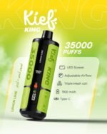 Kief King 35000 Puffs Disposable Vape Lemon Lime Flavor 3mg Rechargeable Vape Dubai UAE