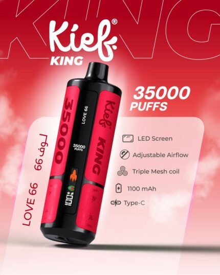 Kief King 35000 Puffs Disposable Vape Love 66 Flavor 3mg Rechargeable Vape Dubai UAE