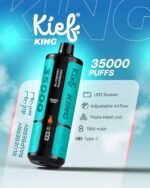 Kief King 35000 Puffs Disposable Vape Blueberry Raspberry Flavor 3mg Rechargeable Vape Dubai UAE