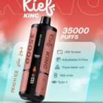 Kief King 35000 Puffs Disposable Vape Peach Ice Flavor 3mg Rechargeable Vape Dubai UAE
