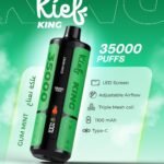 Kief King 35000 Puffs Disposable Vape Gum Mint Flavor 3mg Rechargeable Vape Dubai UAE