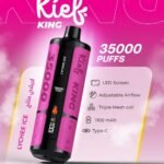Kief King 35000 Puffs Disposable Vape Lychee Ice Flavor 3mg Rechargeable Vape Dubai UAE