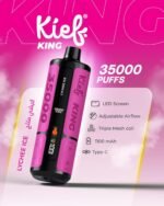 Kief King 35000 Puffs Disposable Vape Lychee Ice Flavor 3mg Rechargeable Vape Dubai UAE