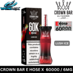 Al Fakher Crown Bar EHOSE X 60000 Lush Ice Disposable Vape Vape Lox Dubai UAE