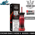 Al Fakher Crown Bar EHOSE X 60000 Two Apple Disposable Vape Vape Lox Dubai UAE