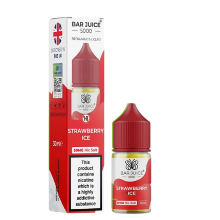 Bar Juice 5000 Strawberry Ice Saltnic E Liquid 25mg 50mg Vape Lox Dubai UAE