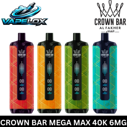 Crown Bar Al Fakher Mega Max 40000 Puffs 6mg Disposable Vape VapeLox Dubai UAE