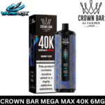 Crown Bar Al Fakher Mega Max Berry Ice 40000 Puffs Disposable Vape Vape Lox Dubai UAE