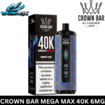 Crown Bar Mega Max Mixed-berry Disposable Vape 40000 Puffs Vape Lox Dubai UAE