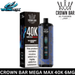 Crown Bar Mega Max Blueberry Gum Disposable Vape 6mg Nicotine Vape Lox Dubai UAE