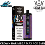 Crown Bar Al Fakher Blueberry Sour Raspberry Mega Max Disposable Vape Vape Lox Dubai UAE