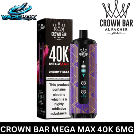 Crown Bar Al Fakher Cherry Fiesta Mega Max Disposable Vape Vape Lox Dubai UAE