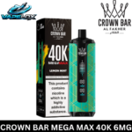 Al Fakher Crown Bar Mega Max Lemon Mint Disposable Vape 6mg Vape Lox Dubai UAE