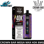Crown Bar Mega Max Lush Ice Disposable Vape 40000 Puffs Vape Lox Dubai UAE
