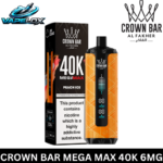 Crown Bar Al Fakher Peach Ice Mega Max Disposable Vape Vape Lox Dubai UAE
