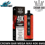 Crown Bar Al Fakher Strawberry Cherry Mega Max Disposable Vape Vape Lox Dubai UAE