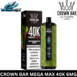 Crown Bar Al Fakher Watermelon Kiwi Mega Max Disposable Vape Vape Lox Dubai UAE