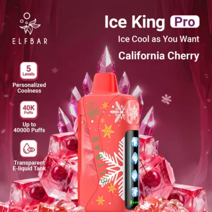 Elfbar Ice King Pro California Cherry 40000 Puffs Disposable Vape Dubai UAE