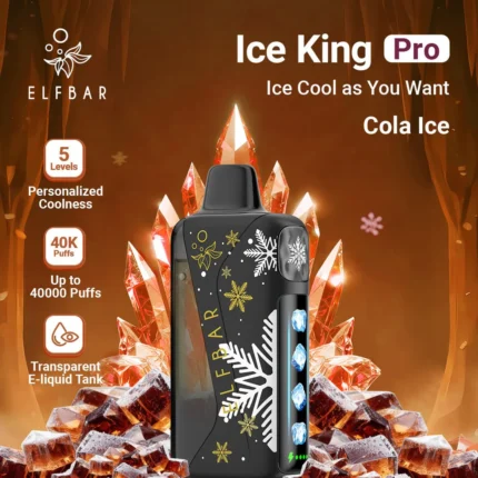 Elfbar Ice King Pro Cola Ice 40000 Puffs Disposable Vape 5 Percent Nicotine Dubai UAE